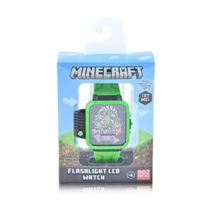 Minecraft Green Flashlight LCD Watch